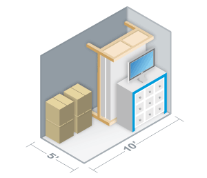 10x5 storage unit layout.