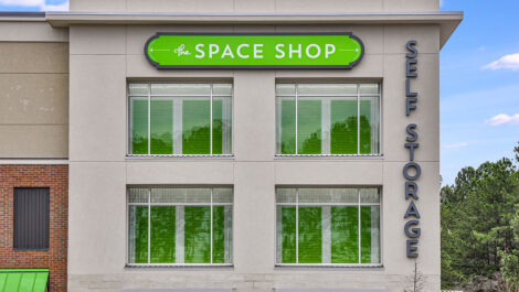 exterior of Space Shop facility.