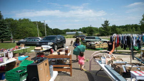 An afternoon garage sale.