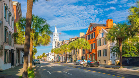 Charleston Street in Charleston, South Carolina.