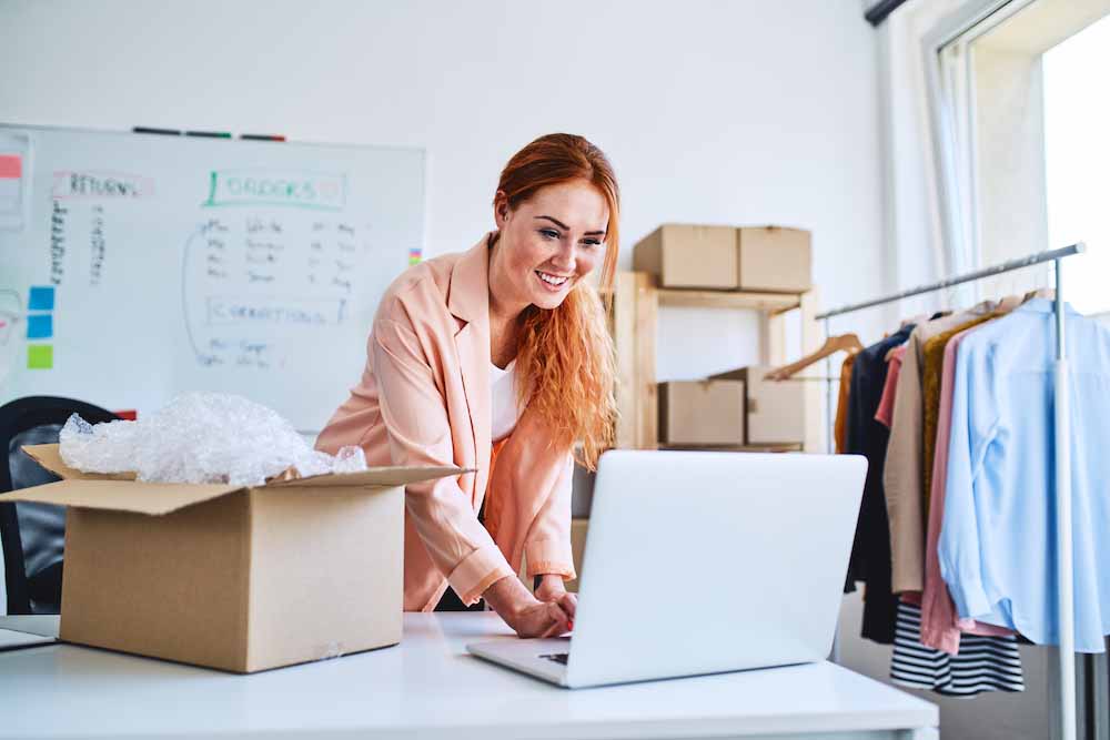 woman giving tips for selling items online