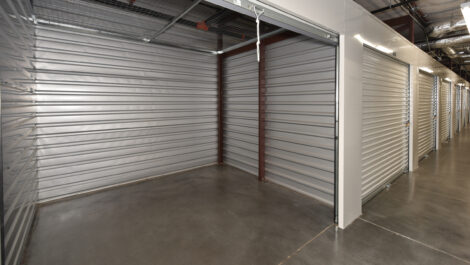 The inside of Metal Indoors Storage Unit.