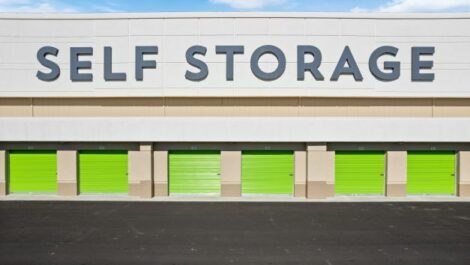 Front of self storage facility.