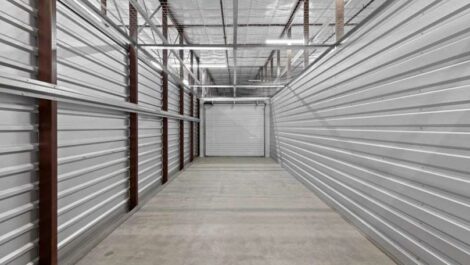 Exterior of storage units at Conyers, GA Space Shop Facility.